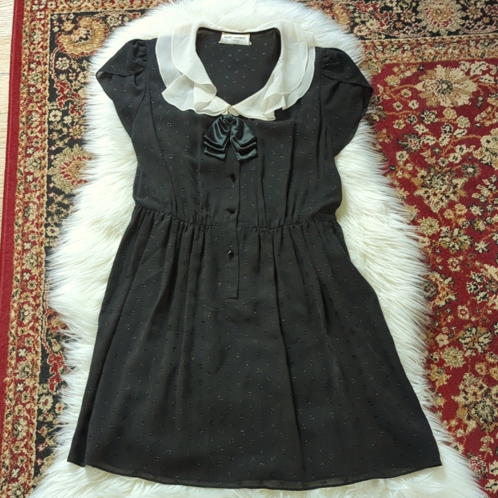 SAINT LAURENT Silk Shift Dress
